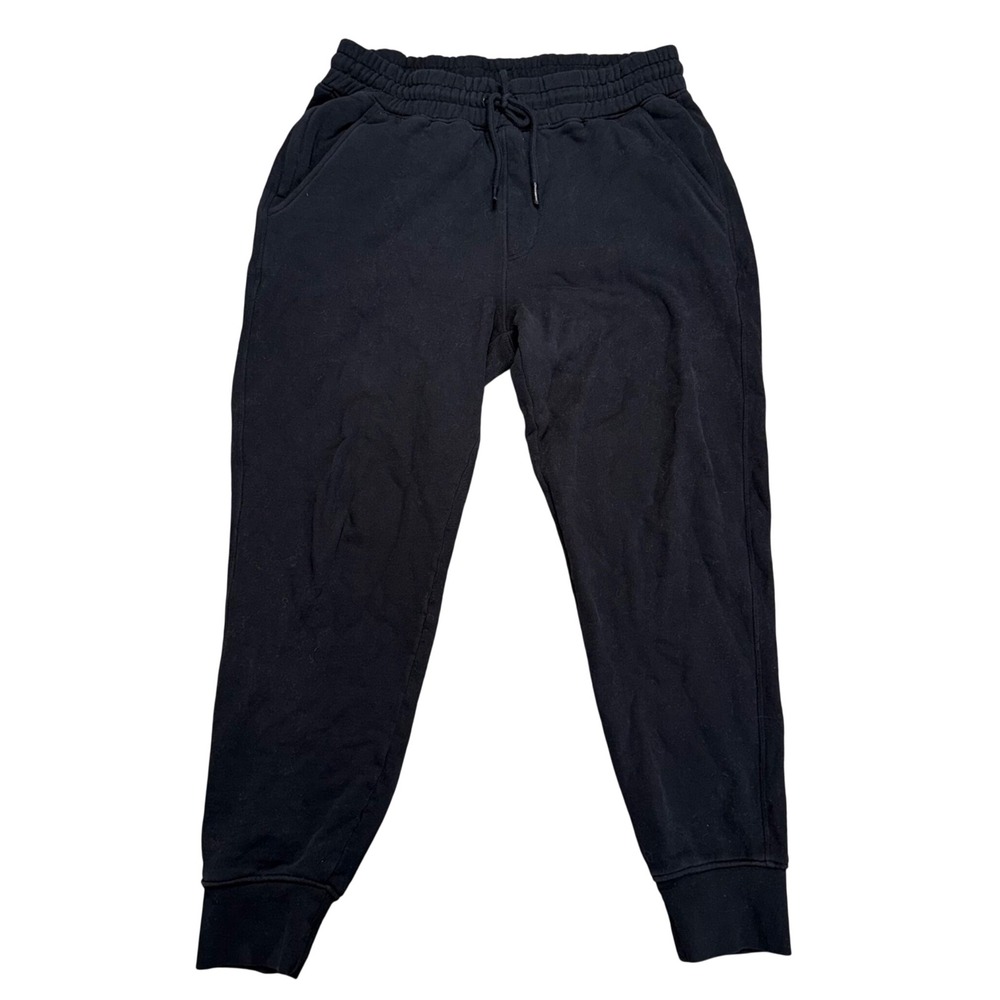 Quince Jogger Sweatpants Women Medium Black Excellent Organic Cotton Drawstring